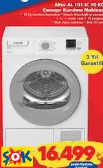ALTUS AL 101 IC 10 KG ÇAMAŞIR KURUTMA MAKİNESİ ALTUS AL 101 IC 10 KG ÇAMAŞIR KURUTMA MAKİNESİ